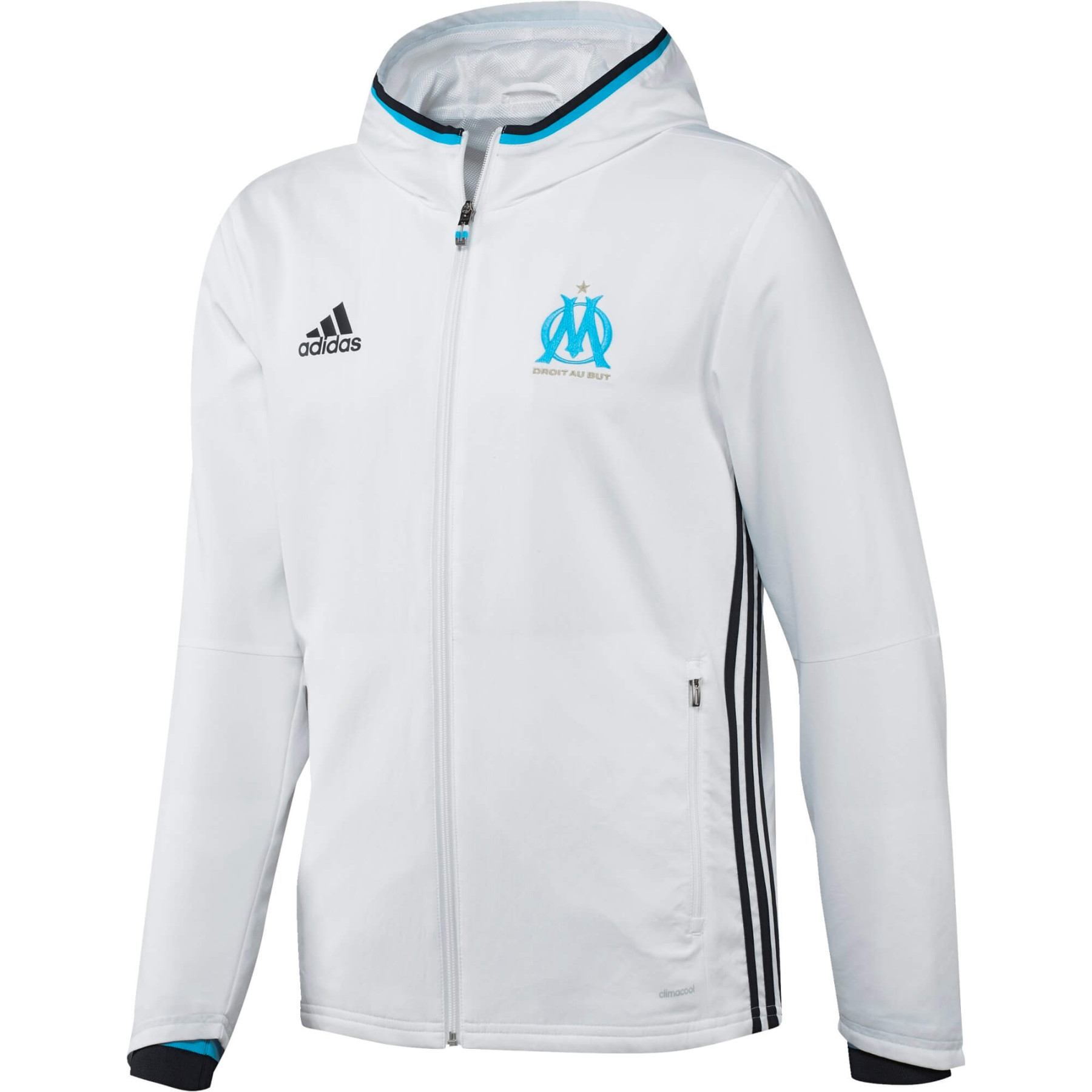ADIDAS OM PRE JKT BLANC 2016 2017 CLUB FRANCAIS