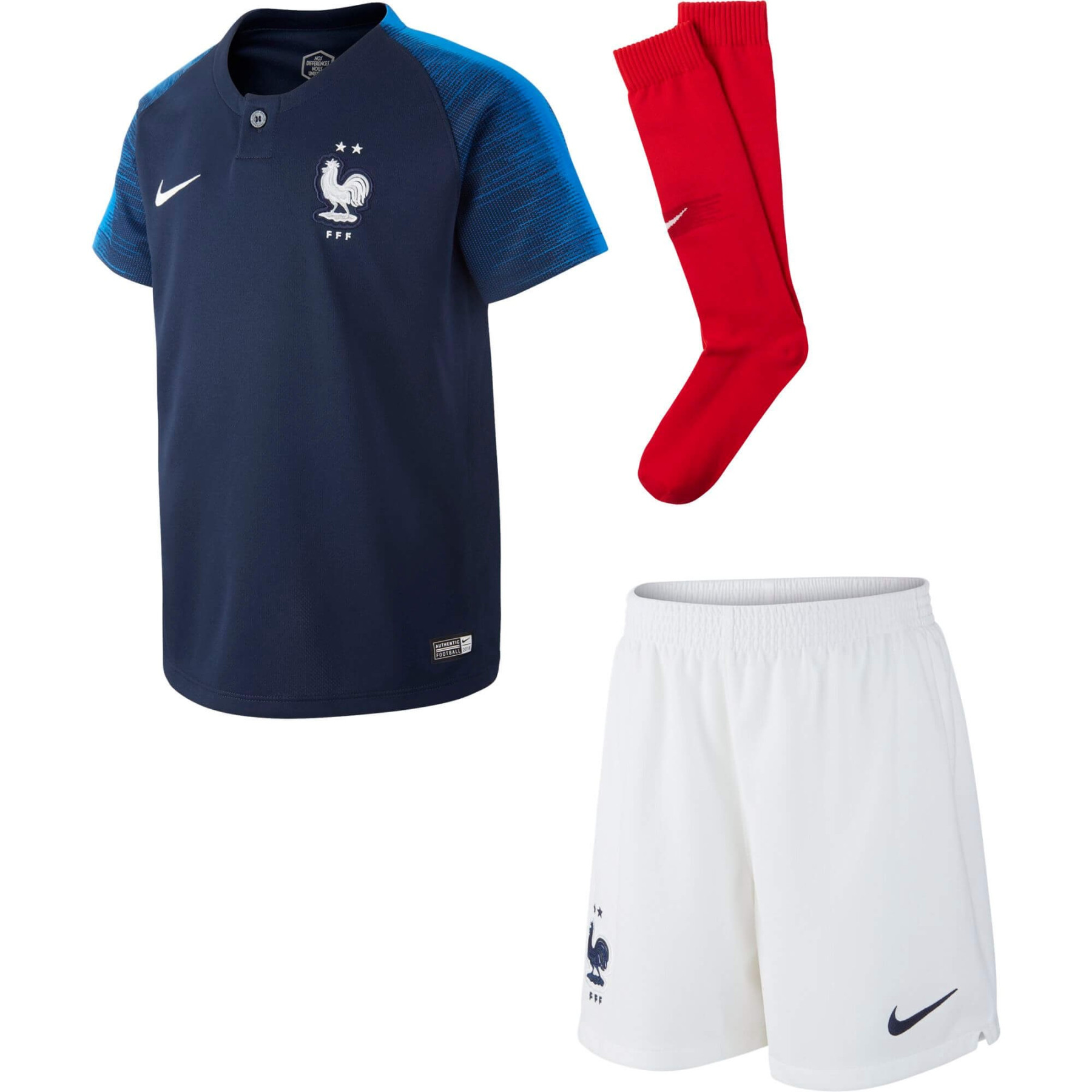 NIKE FFF MINIKIT DOMICILE 2 ETOILES MARINE 2018 2019 894043 453
