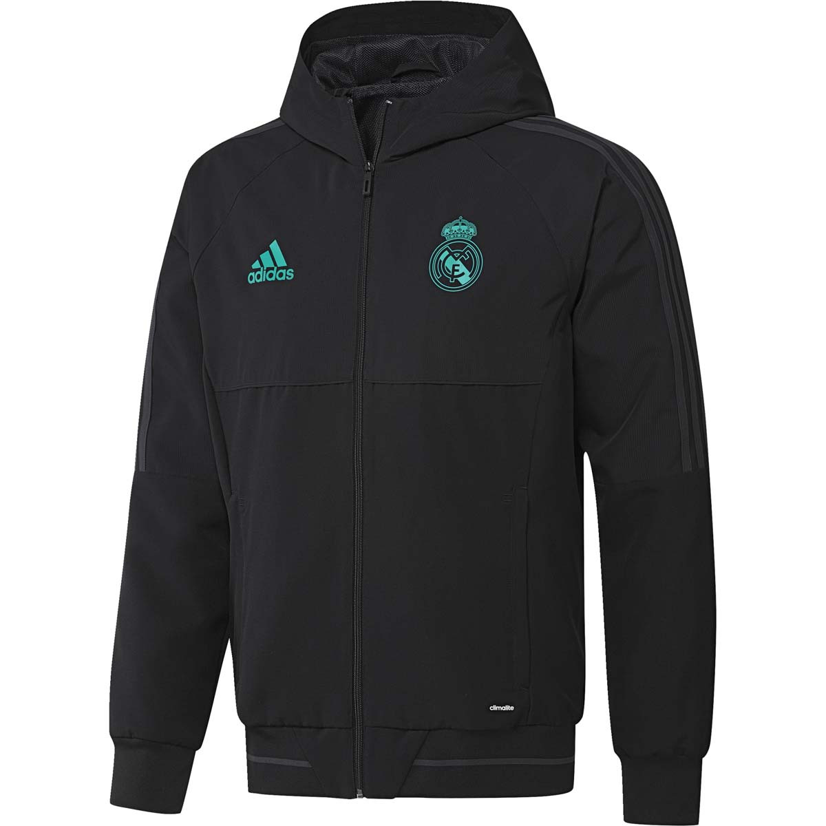 ADIDAS REAL MADRID PRE JKT NOIR 2017/2018