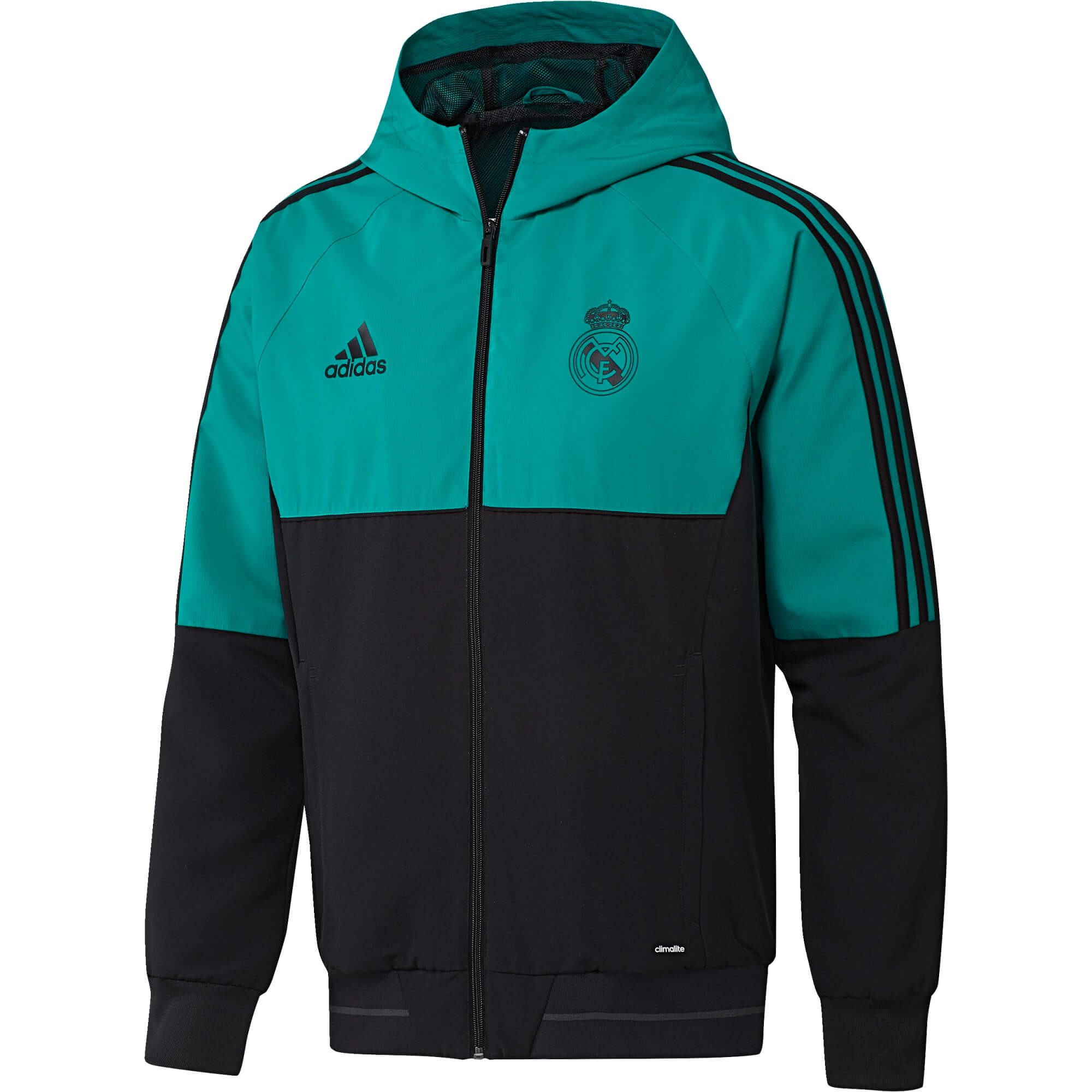 ADIDAS REAL MADRID PRE JKT TURQUOISE 2018