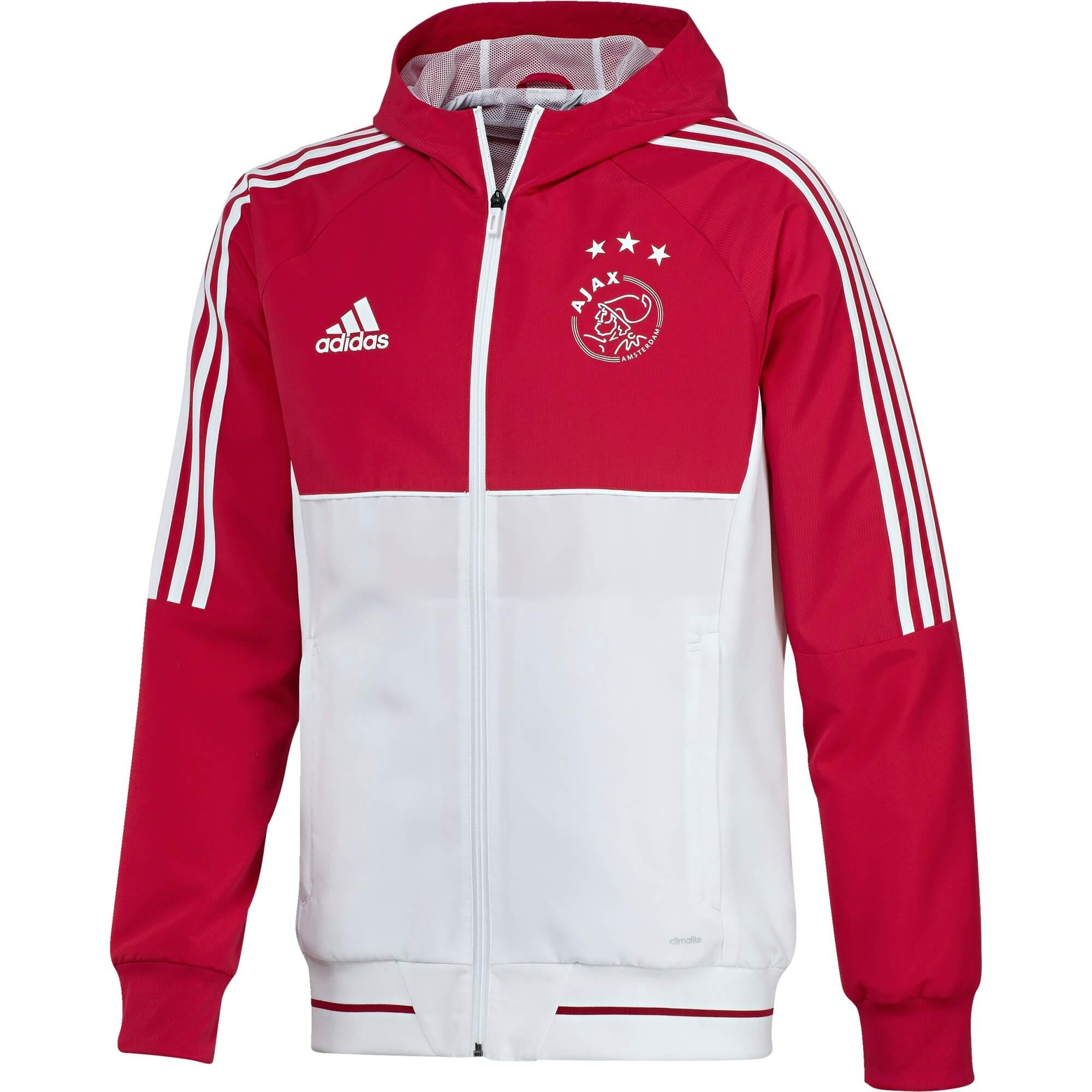 ADIDAS AJAX PRE JKT ROUGE 2017/2018