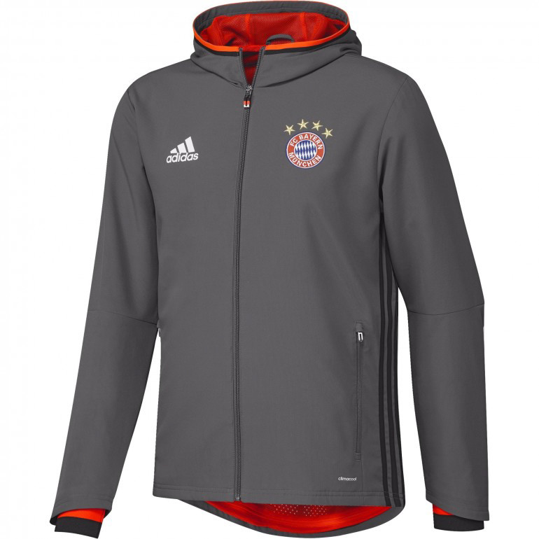 ADIDAS BAYERN PRE JKT GRIS 2016/2017