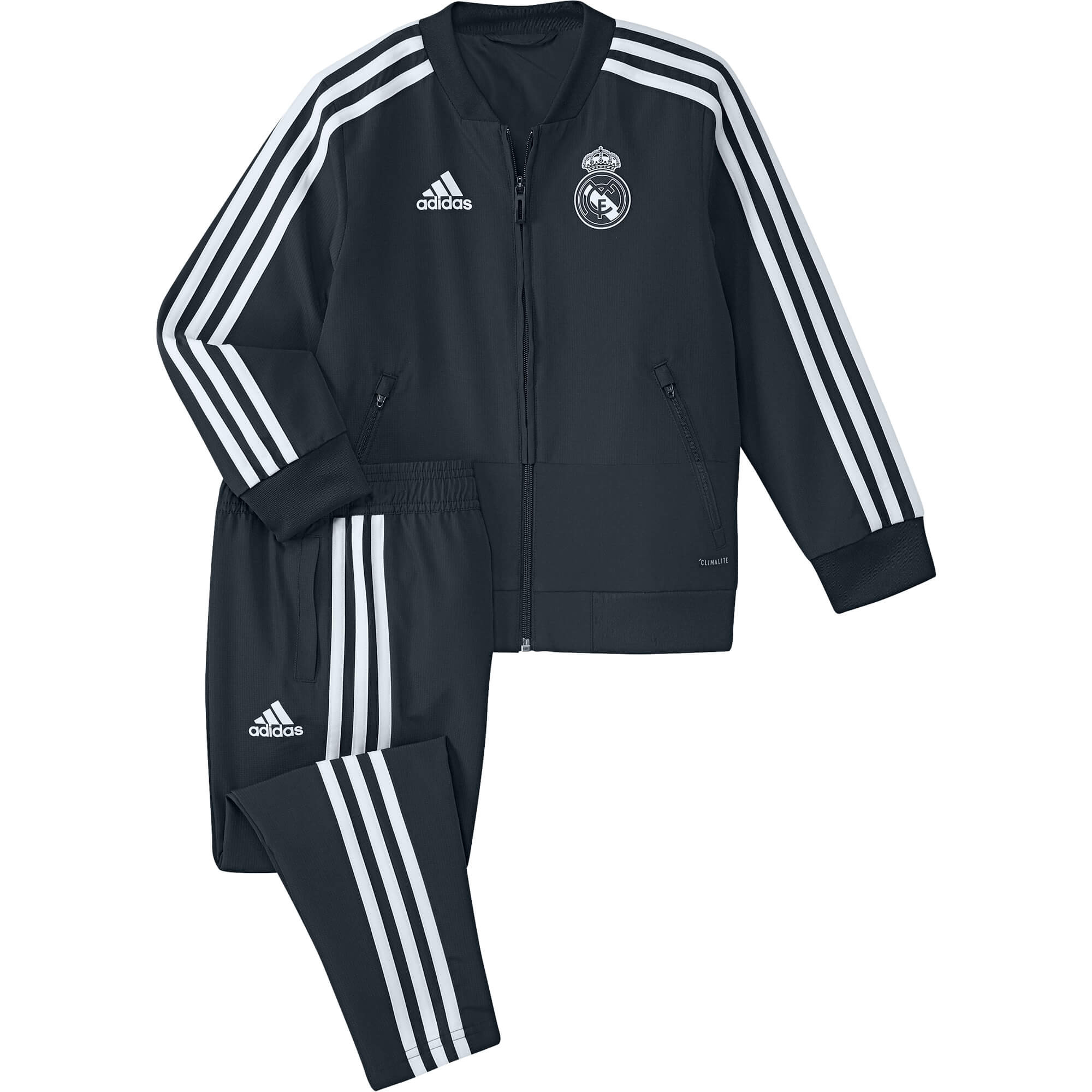 ADIDAS REAL MADRID PRE SUIT IN GRIS 2018/2019