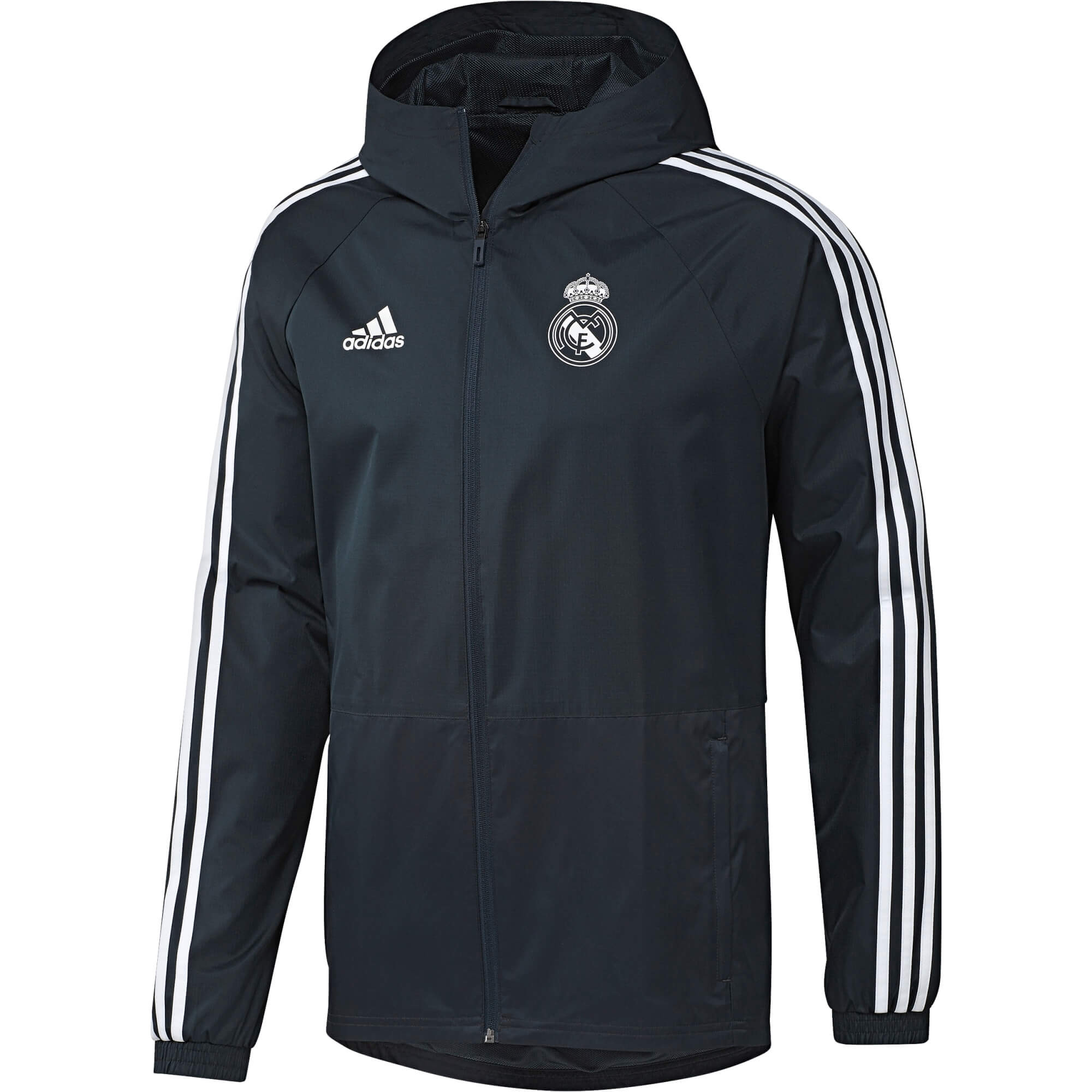 ADIDAS REAL MADRID RAIN JKT GRIS 2018/2019