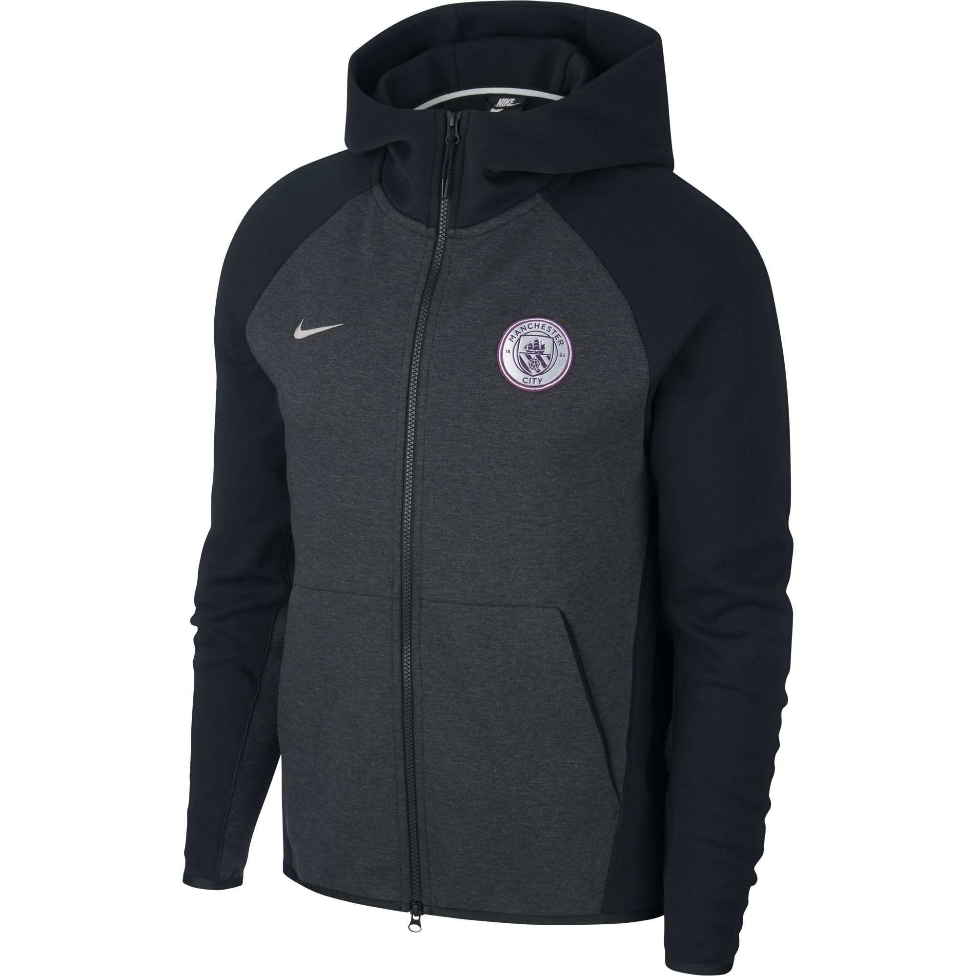 NIKE MANCHESTER CITY TECH FLEECE JKT GRIS 2018/2019