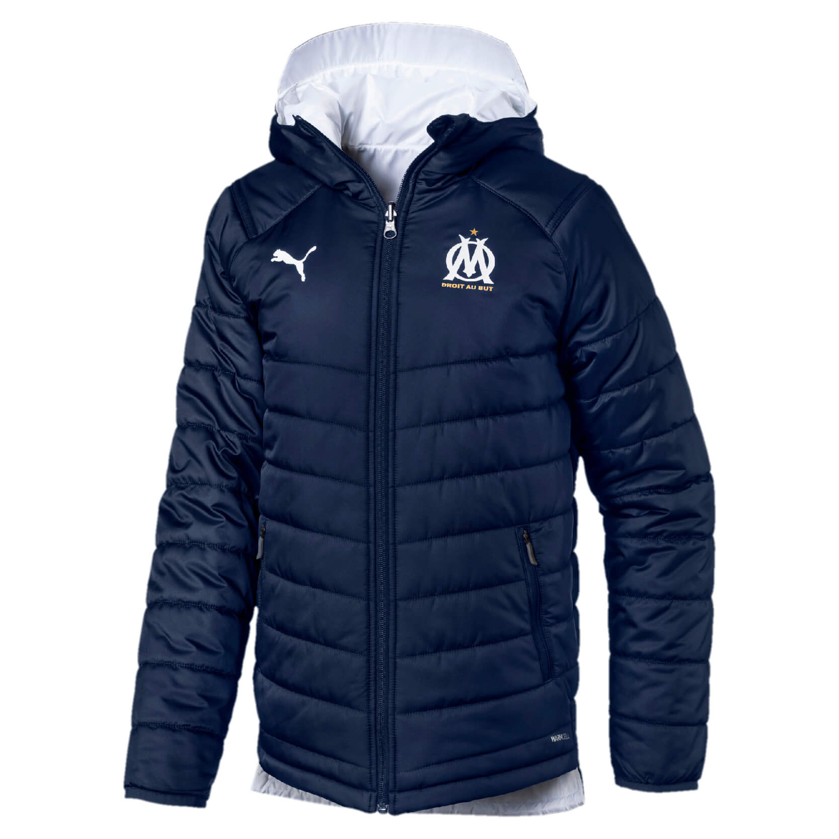 PUMA OM DOUDOUNE REVERSIBLE JUNIOR MARINE/BLANC 2019/2020 755847-04