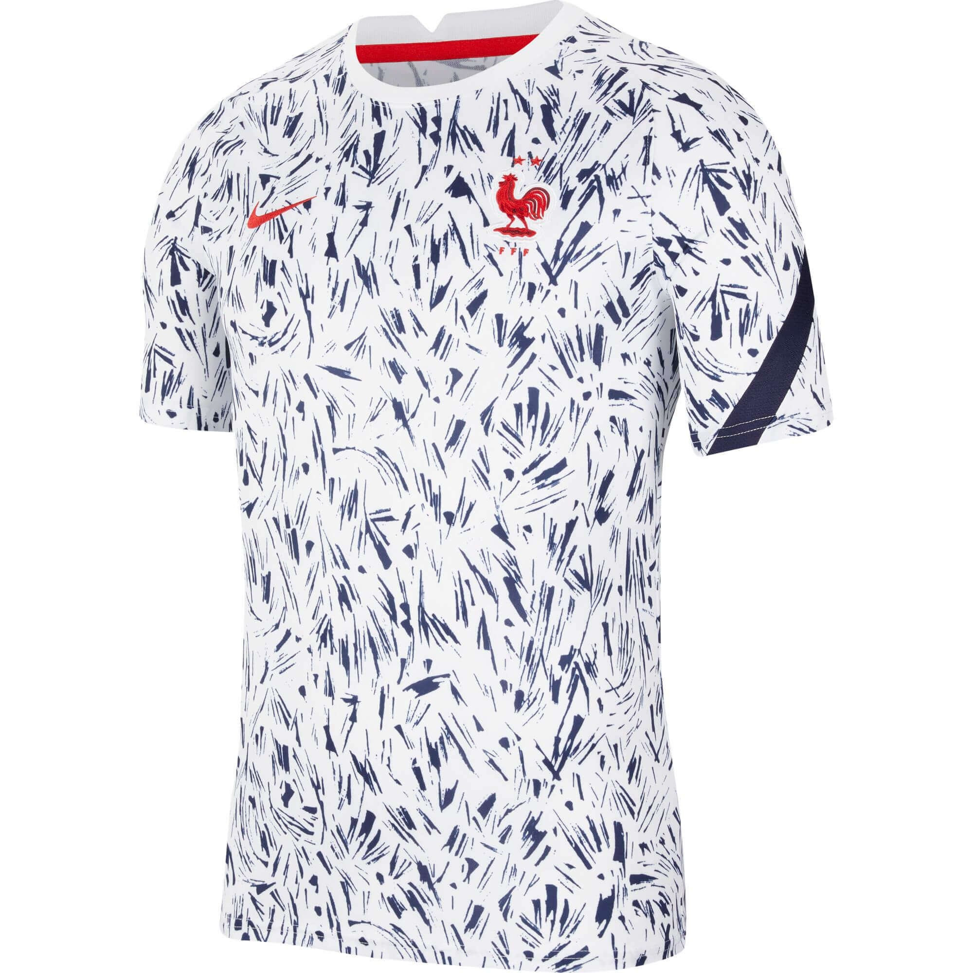 NIKE FFF TRG JSY PRE MATCH BLANC 2020