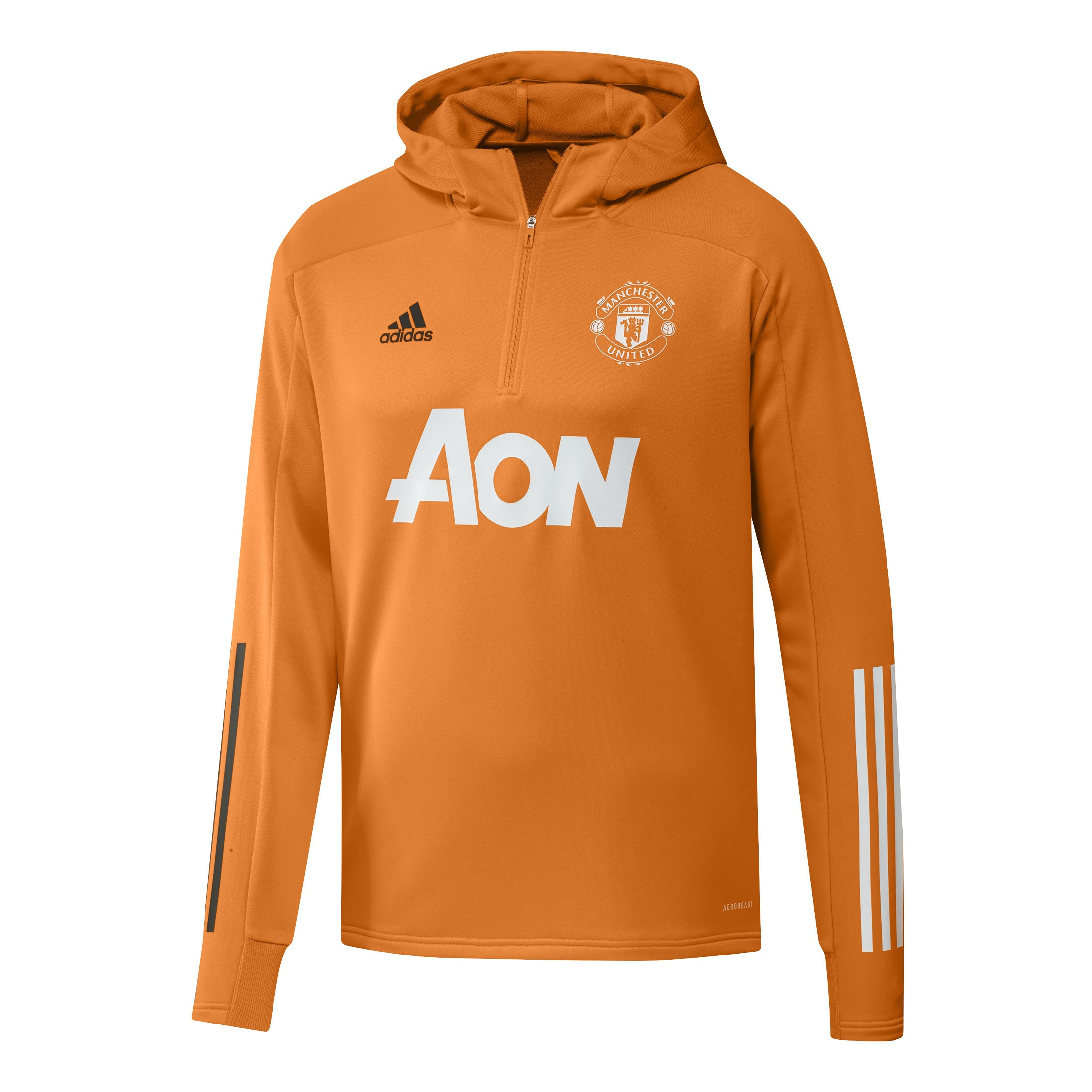 ADIDAS MANCHESTER UNITED TRG TOP HOODY ORANGE 2020/2021