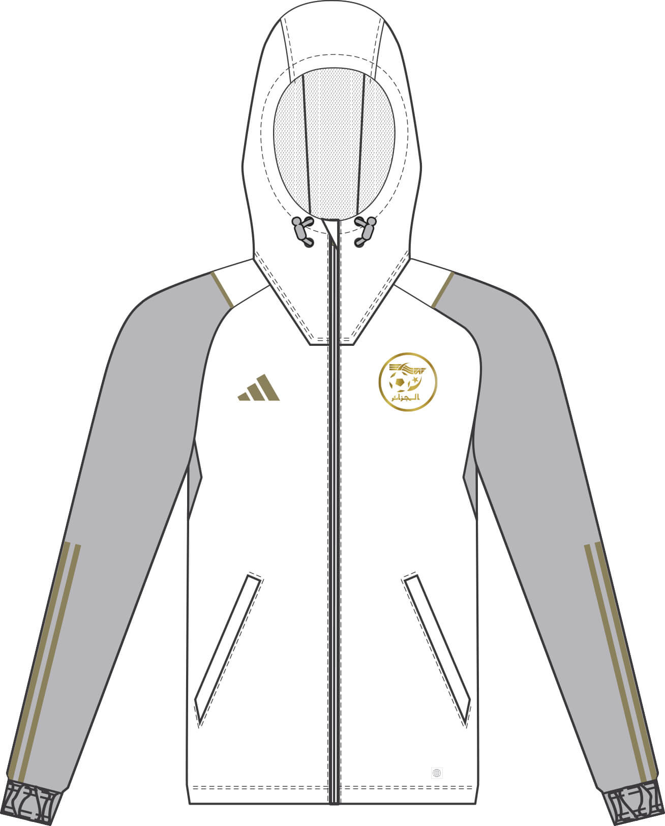 ADIDAS ALGERIE AW JKT BLANC/OR 2022/2023