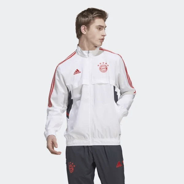 ADIDAS BAYERN PRE JKT BLANC 2022/2023