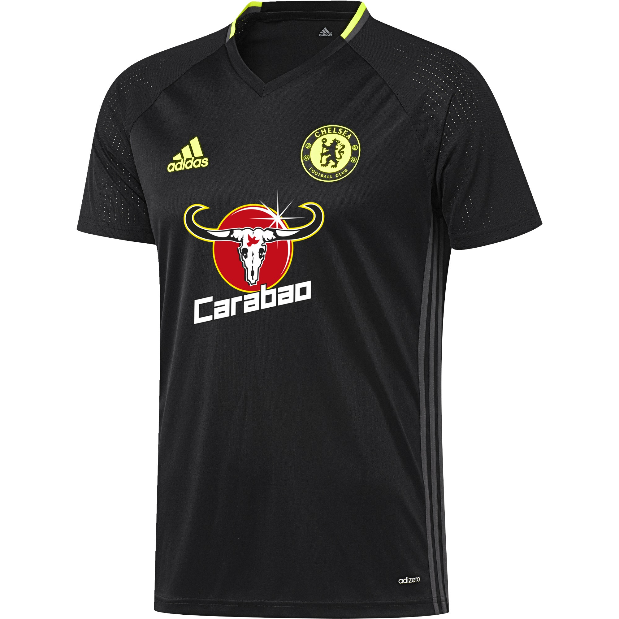 ADIDAS CHELSEA MAILLOT ENTRAINEMENT NOIR 2016 2017 Maillot RAYON