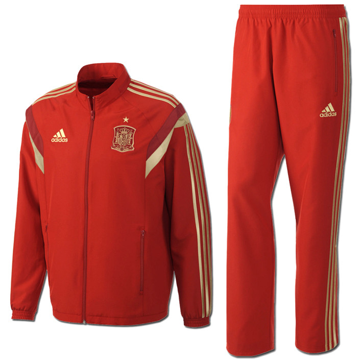 ADIDAS ESPAGNE SURVETEMENT ROUGE 2014