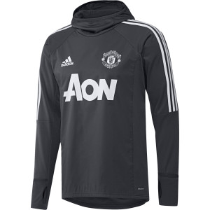 ADIDAS MANCHESTER UNITED WARM TOP GRIS FONCE 2017/2018