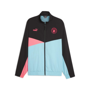 PUMA MANCHESTER CITY WOV JKT NOIR/ROSE 2024